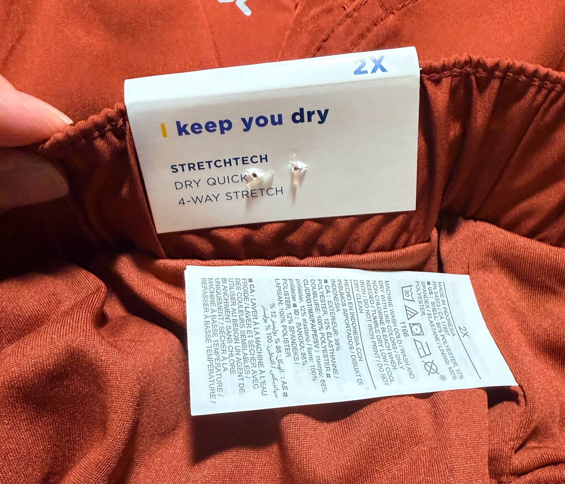Old Navy StretchTech Athletic Shorts Quick Dry Active Red Rust Women’s 2X  9