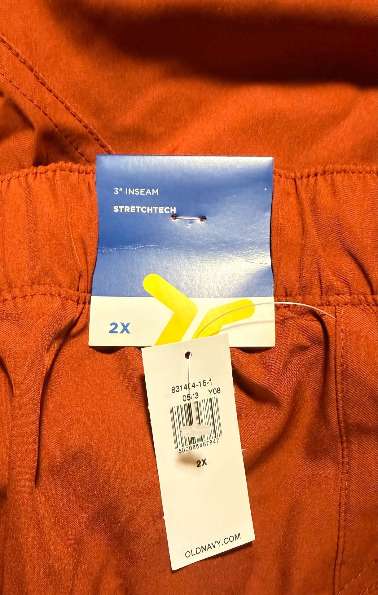 Old Navy StretchTech Athletic Shorts Quick Dry Active Red Rust Women’s 2X  10