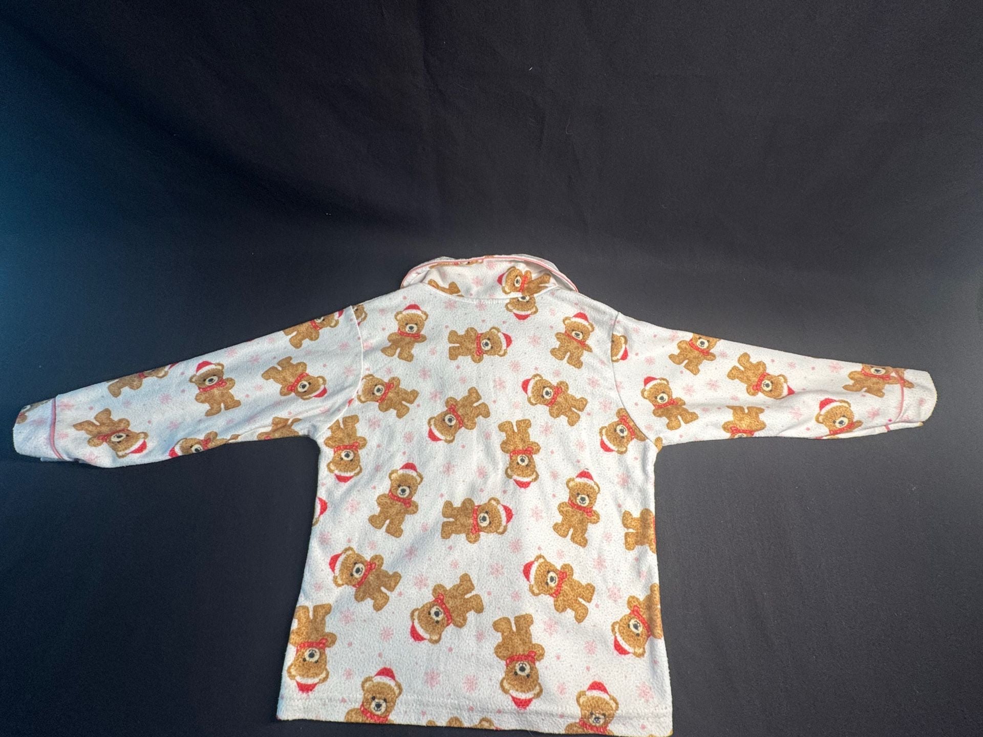 PJ's & Presents Christmas Pajama Set Size 5/6 Fleece Teddy Bear Santa Hat 5
