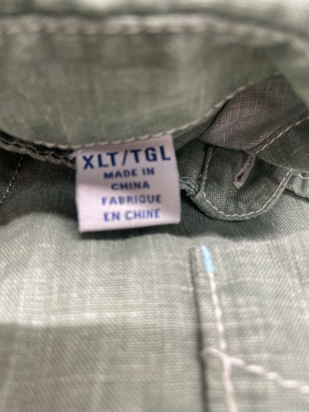 Tommy Bahama Button-Down Shirt Size XLT Green Linen 5