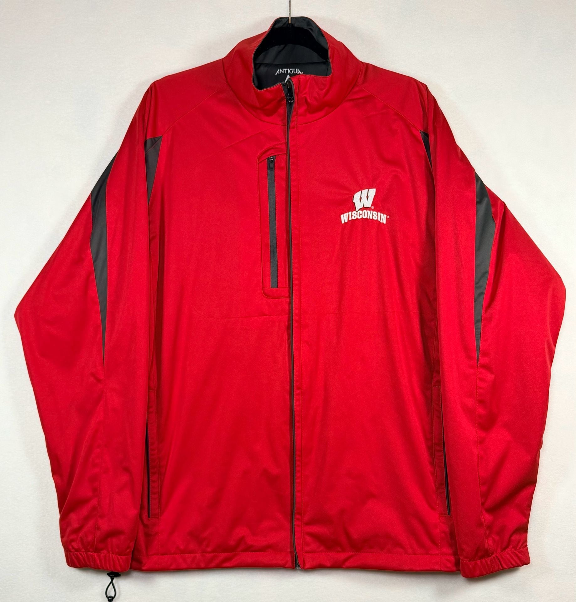 Antigua Wisconsin Badgers Full Zip Windbreaker Jacket Red Men’s Large 2