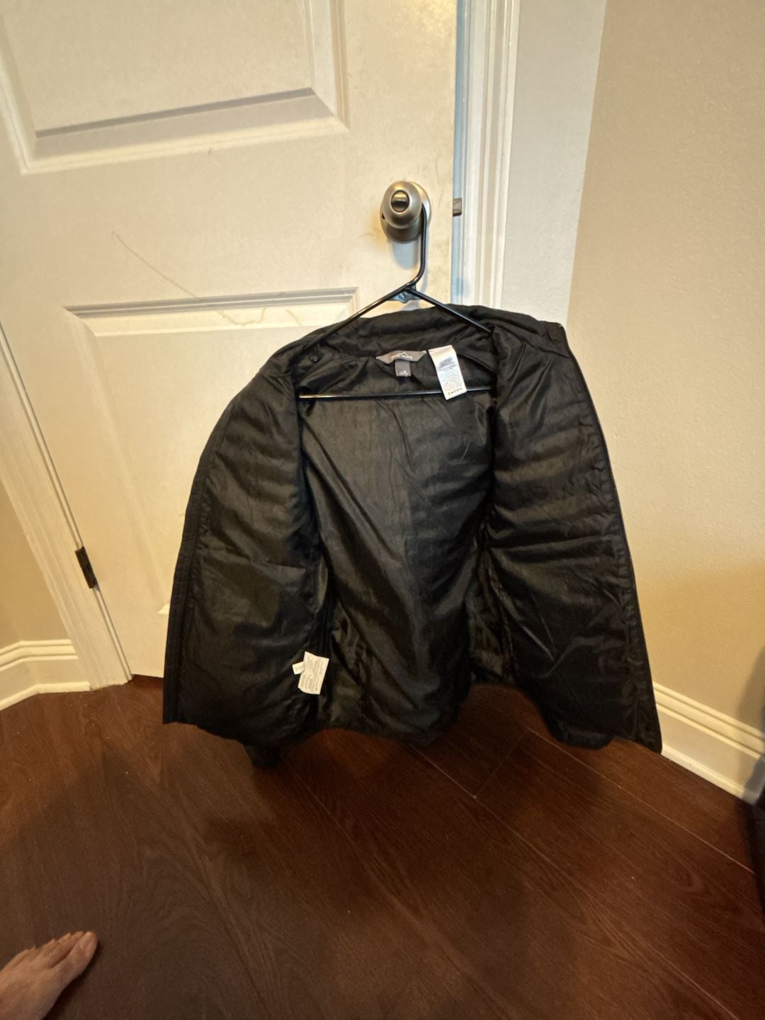 Eddie Bauer 650 Down Puffer Jacket Size M Black Full-Zip 5