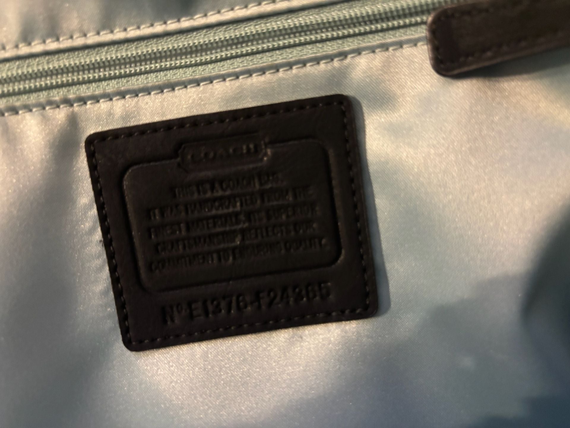 Coach Daisy Outline Signature Metallic Backpack F24365 Black Silver 7