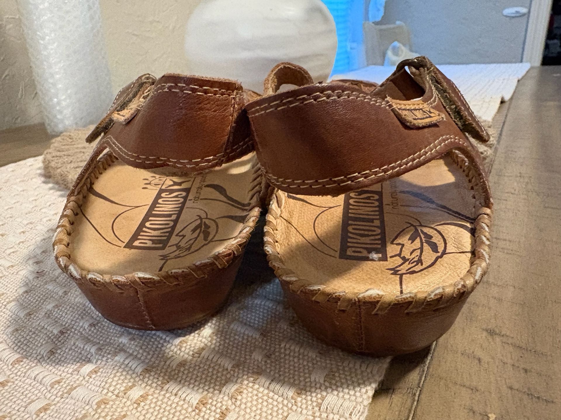 Pikolinos Puerto Vallarta Leather Sandals Brandy Brown Size 39 8