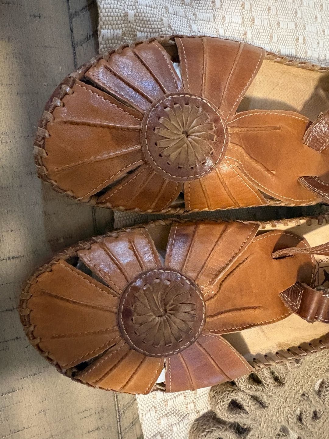 Pikolinos Puerto Vallarta Leather Sandals Brandy Brown Size 39 9