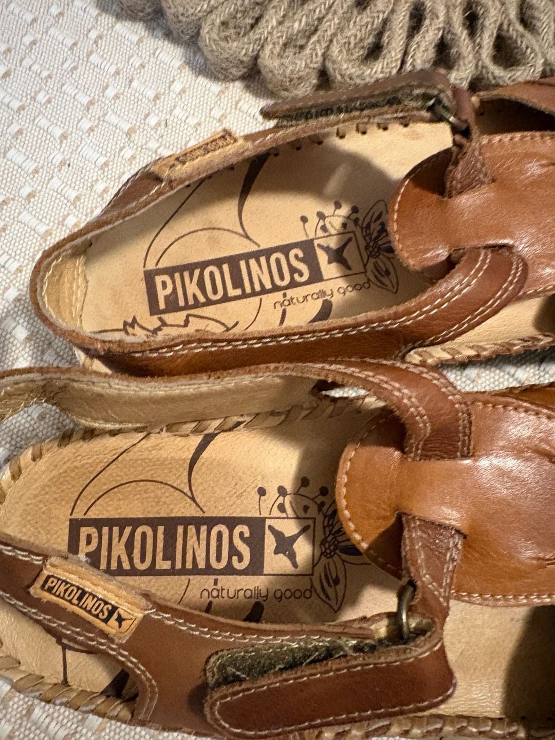 Pikolinos Puerto Vallarta Leather Sandals Brandy Brown Size 39 10