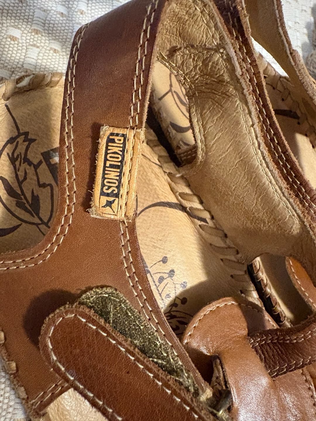Pikolinos Puerto Vallarta Leather Sandals Brandy Brown Size 39 11