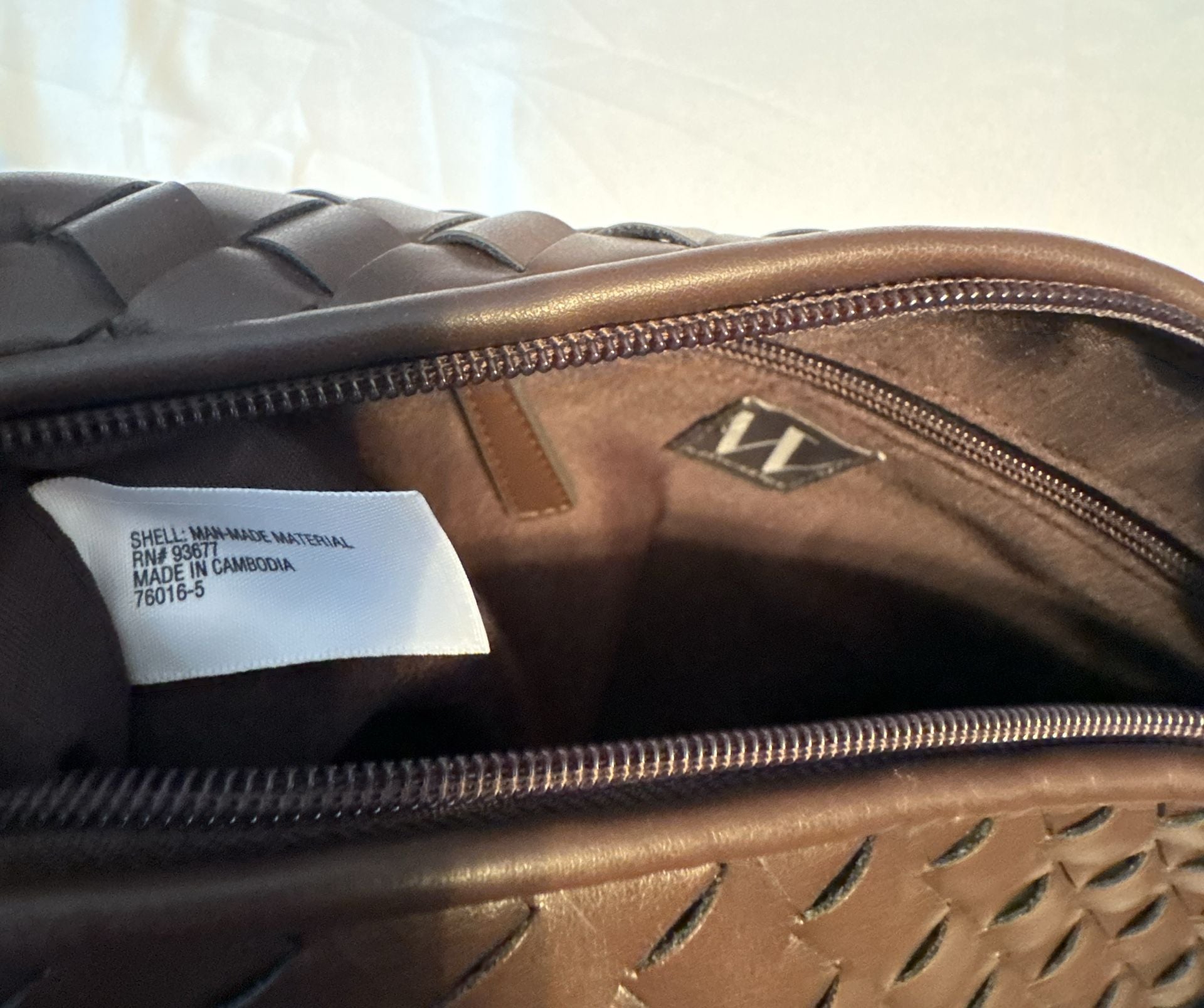Melie Bianco Willow Woven Bag Espresso Brown Vegan Leather 4