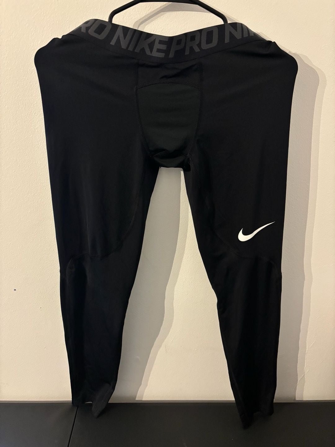 Youth Nike Pro Compression Tights Size L Black Dri-FIT Baselayer Pants 2