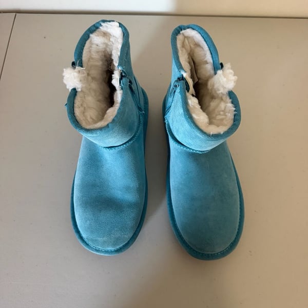 Koolaburra by UGG Victoria Mini Boots Size 3 Blue Suede