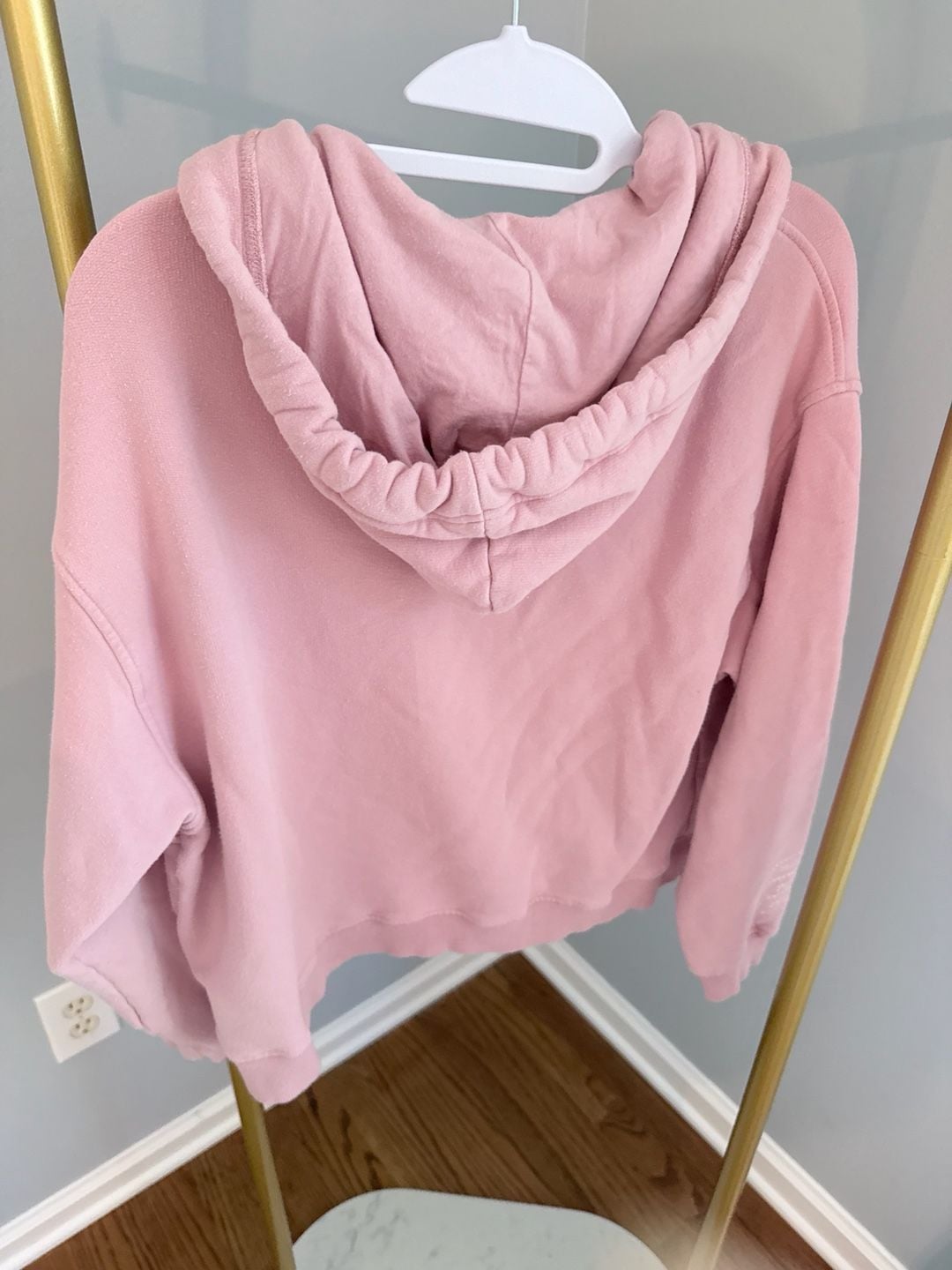 UGG Adryann Hoodie Size M Pink Fleece Pullover Sweatshirt 5
