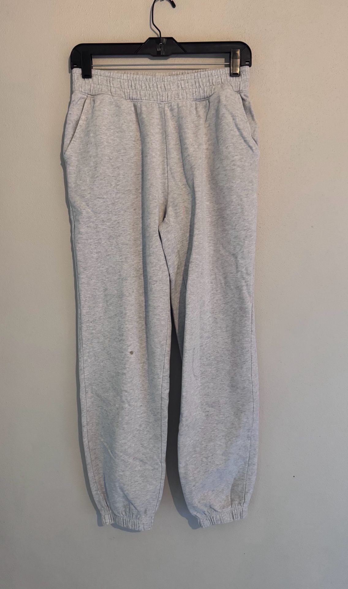 American Eagle Sweatpants Size S Grey Fleece Joggers High Waisted (flawed) 3