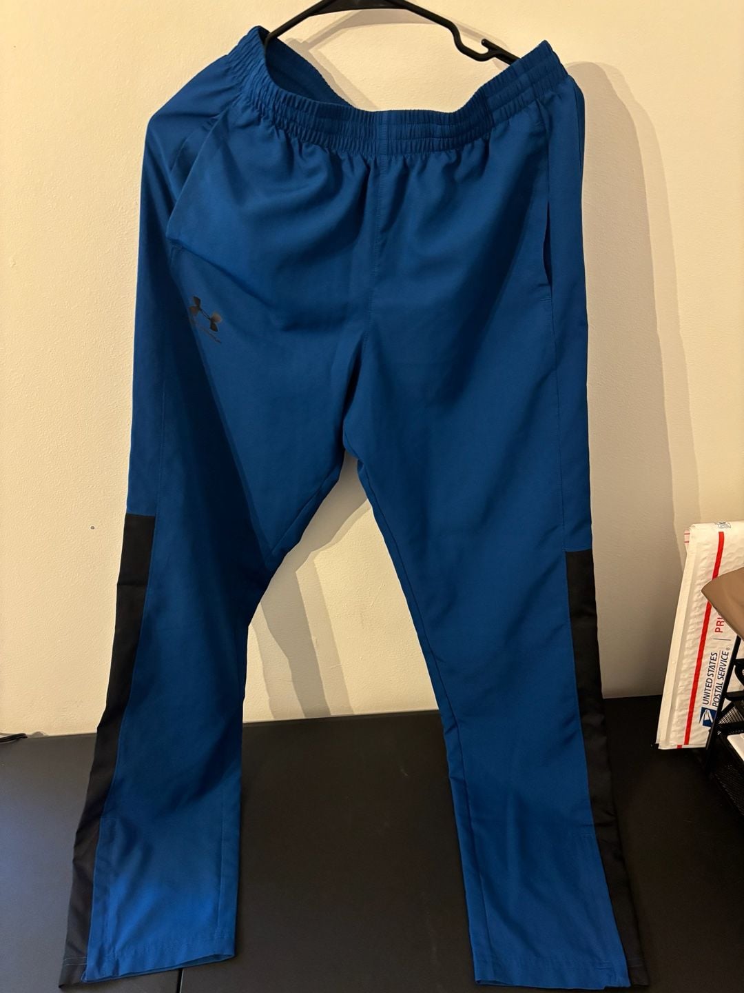 Men’s Under Armour Vital Woven Pants Size S Blue Black Athletic Training 2