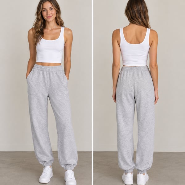 American Eagle Sweatpants Size S Grey Fleece Joggers High Waisted (flawed)