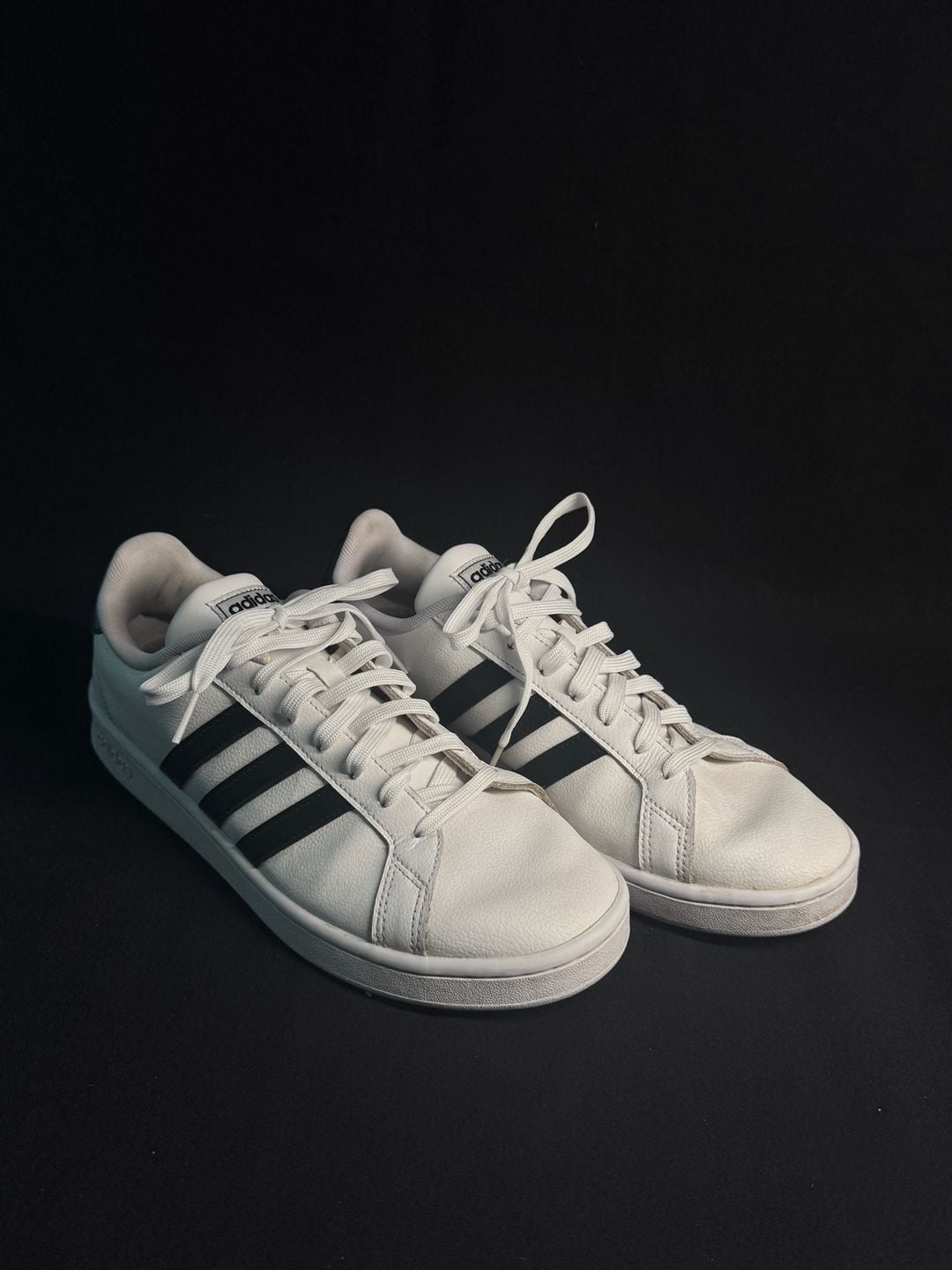 Adidas Grand Court F36392 Size 10.5 White Black Sneakers 2