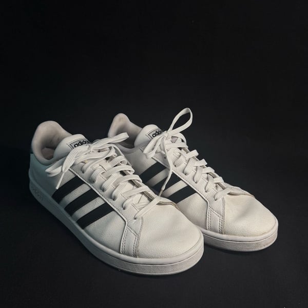 Adidas Grand Court F36392 Size 10.5 White Black Sneakers