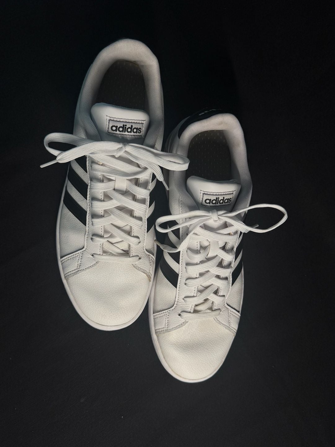 Adidas Grand Court F36392 Size 10.5 White Black Sneakers 5
