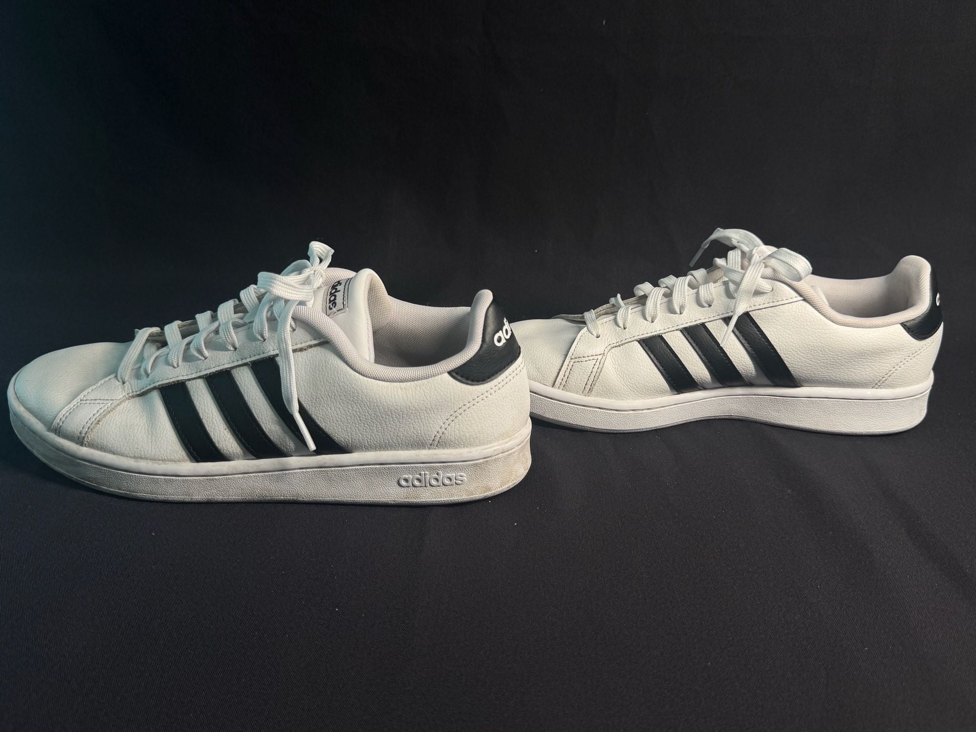 Adidas Grand Court F36392 Size 10.5 White Black Sneakers 6