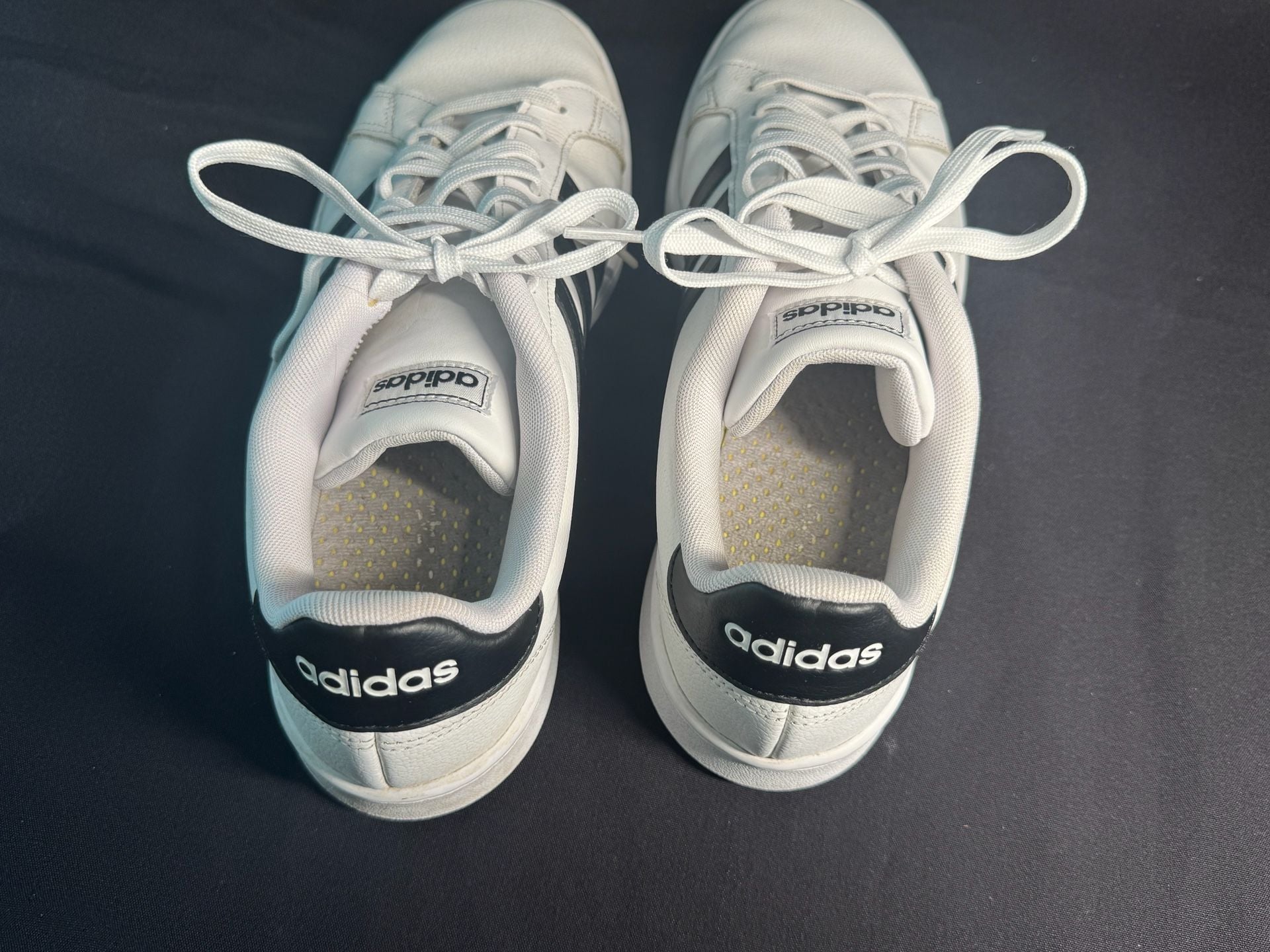 Adidas Grand Court F36392 Size 10.5 White Black Sneakers 7