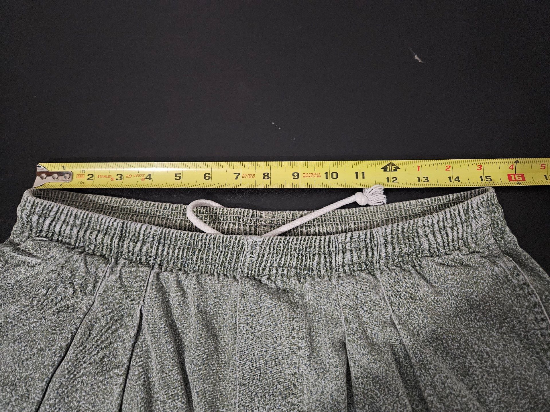 Mossimo Shorts Size Small Green Cotton Terry Cloth Drawstring 90s Vintage USA 8