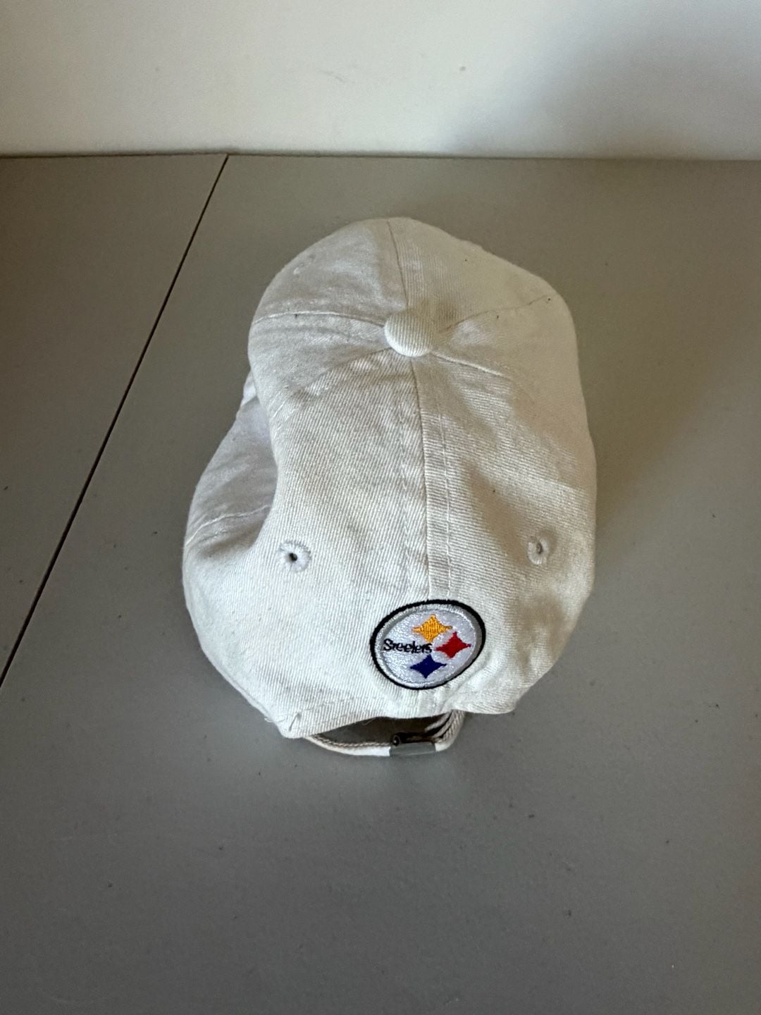 Pittsburgh Steelers Script Adjustable Cap White Signed Autographed Antonio Brown 4
