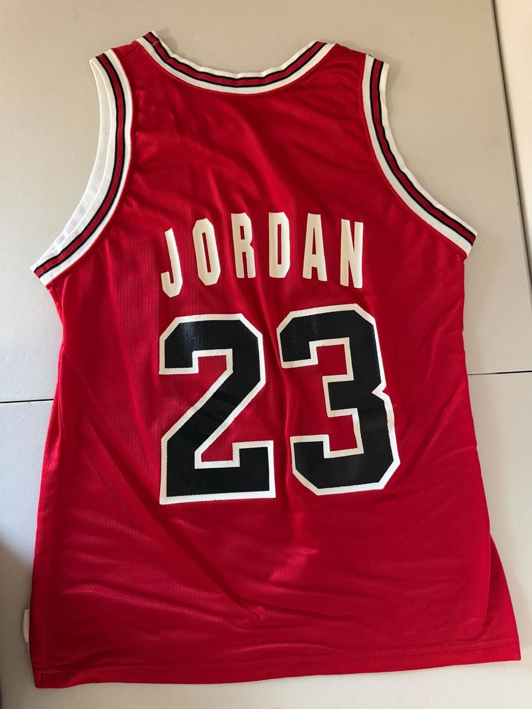 Champion Michael Jordan Chicago Bulls Jersey Size 40 Red NBA 90s 4