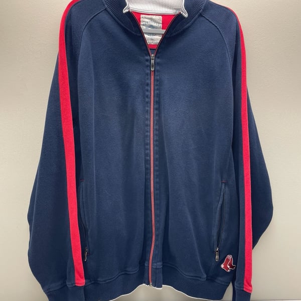 Tommy Bahama Boston Red Sox Full Zip Sweater Jacket Size XL Blue Red MLB