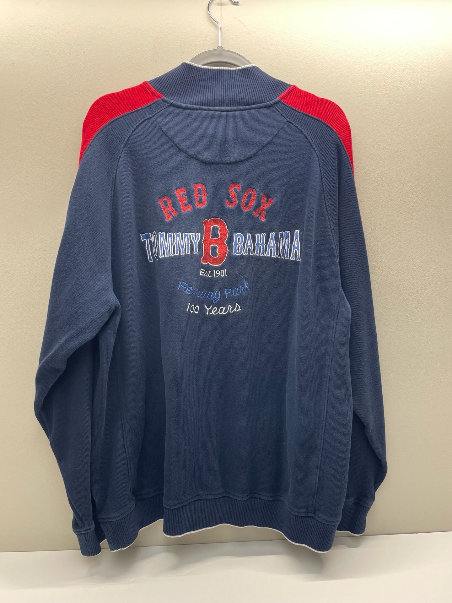 Tommy Bahama Boston Red Sox Full Zip Sweater Jacket Size XL Blue Red MLB 3