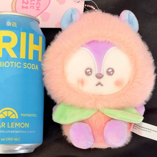 BT21 MANG Peach Holic Shooky Plush Keyring Bag Charm BTS J-hope