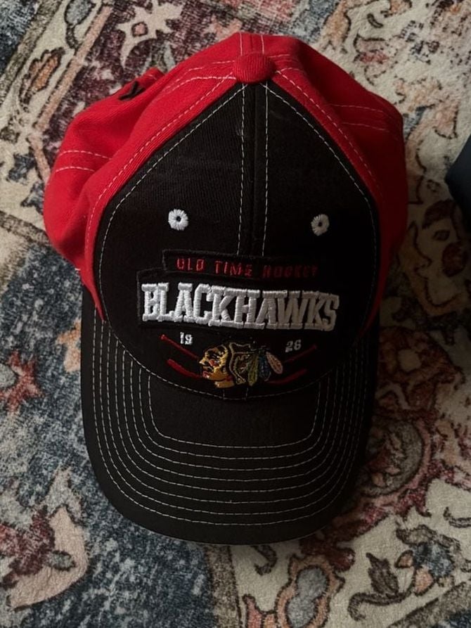 Old Time Hockey Chicago Blackhawks NHL Hat Red Black 2