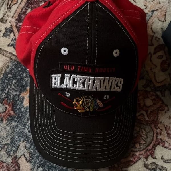 Old Time Hockey Chicago Blackhawks NHL Hat Red Black