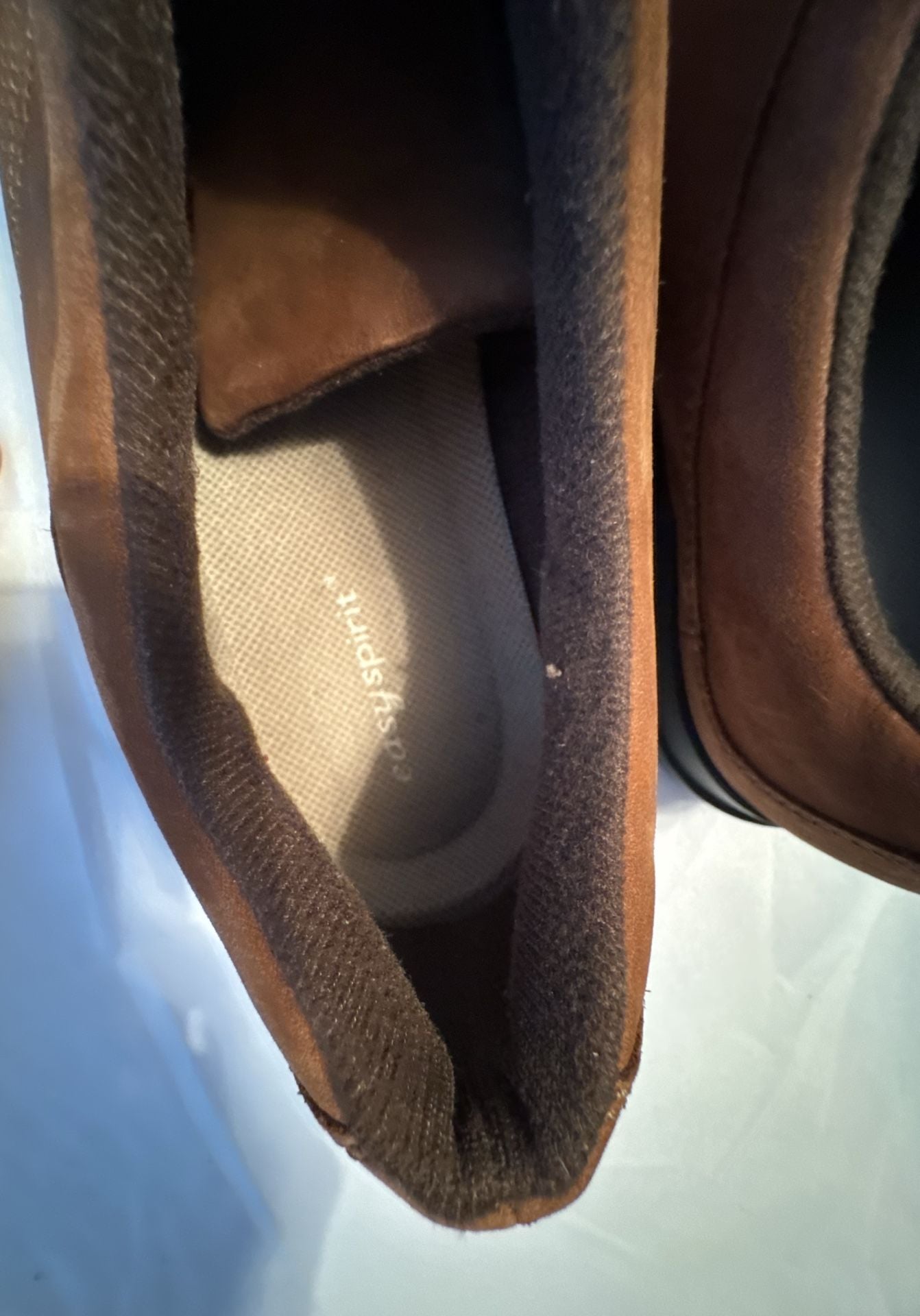 Easy Spirit Shoes Size 10M Brown Suede Front Zip 3
