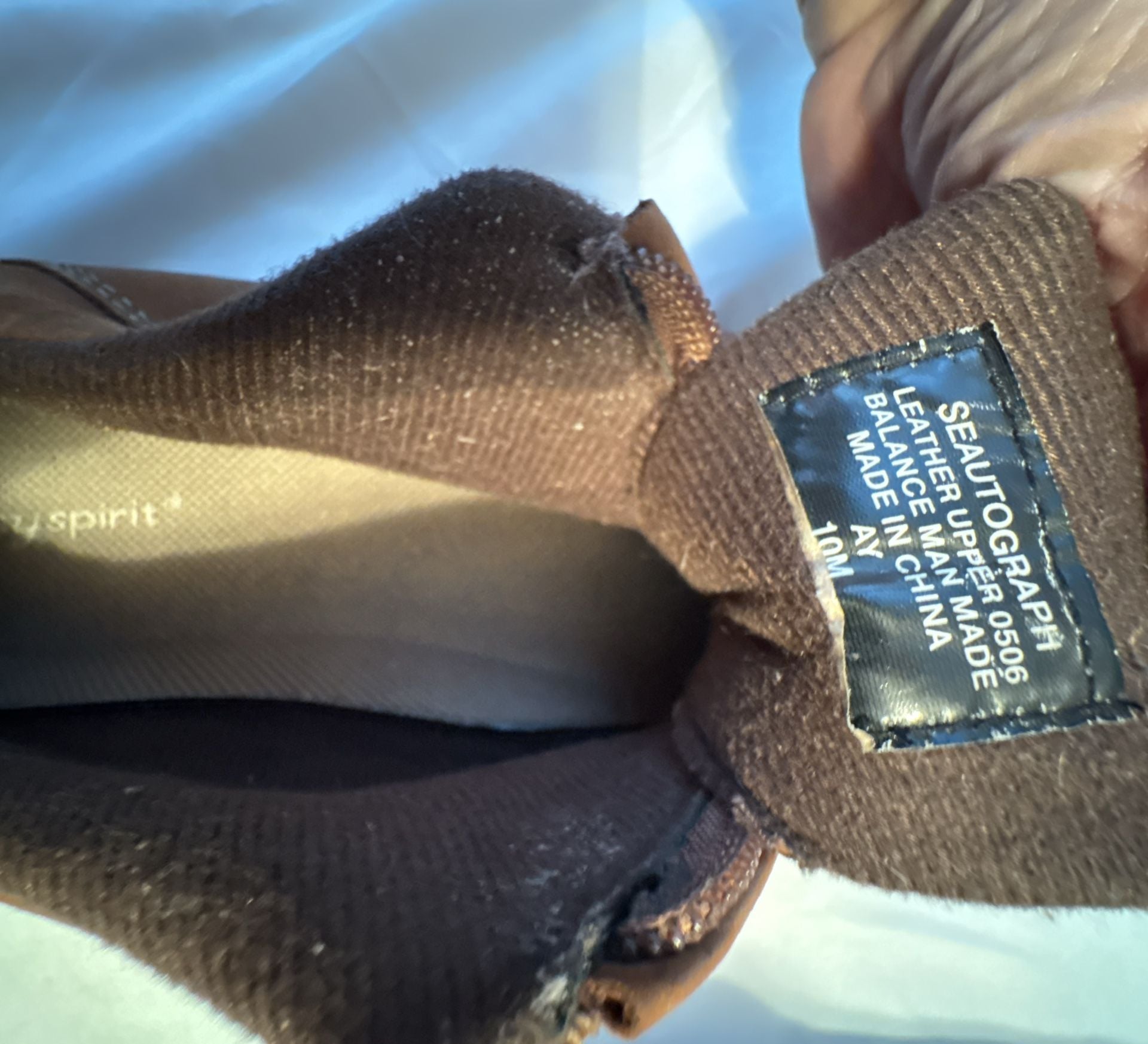Easy Spirit Shoes Size 10M Brown Suede Front Zip 4