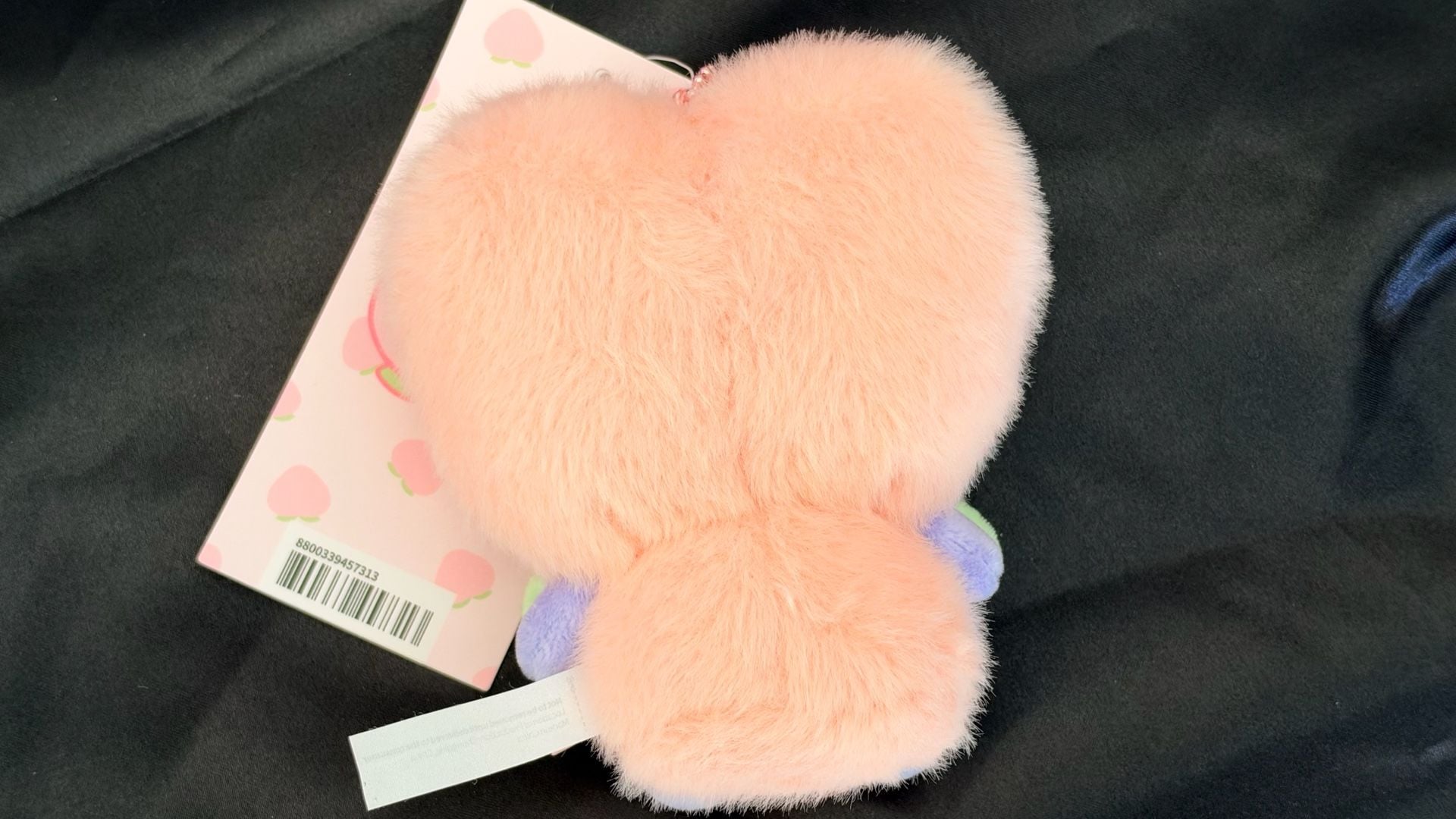 BT21 TATA Pink Peach Plush Keyring Keychain bag charm BTS V Taehyung 5