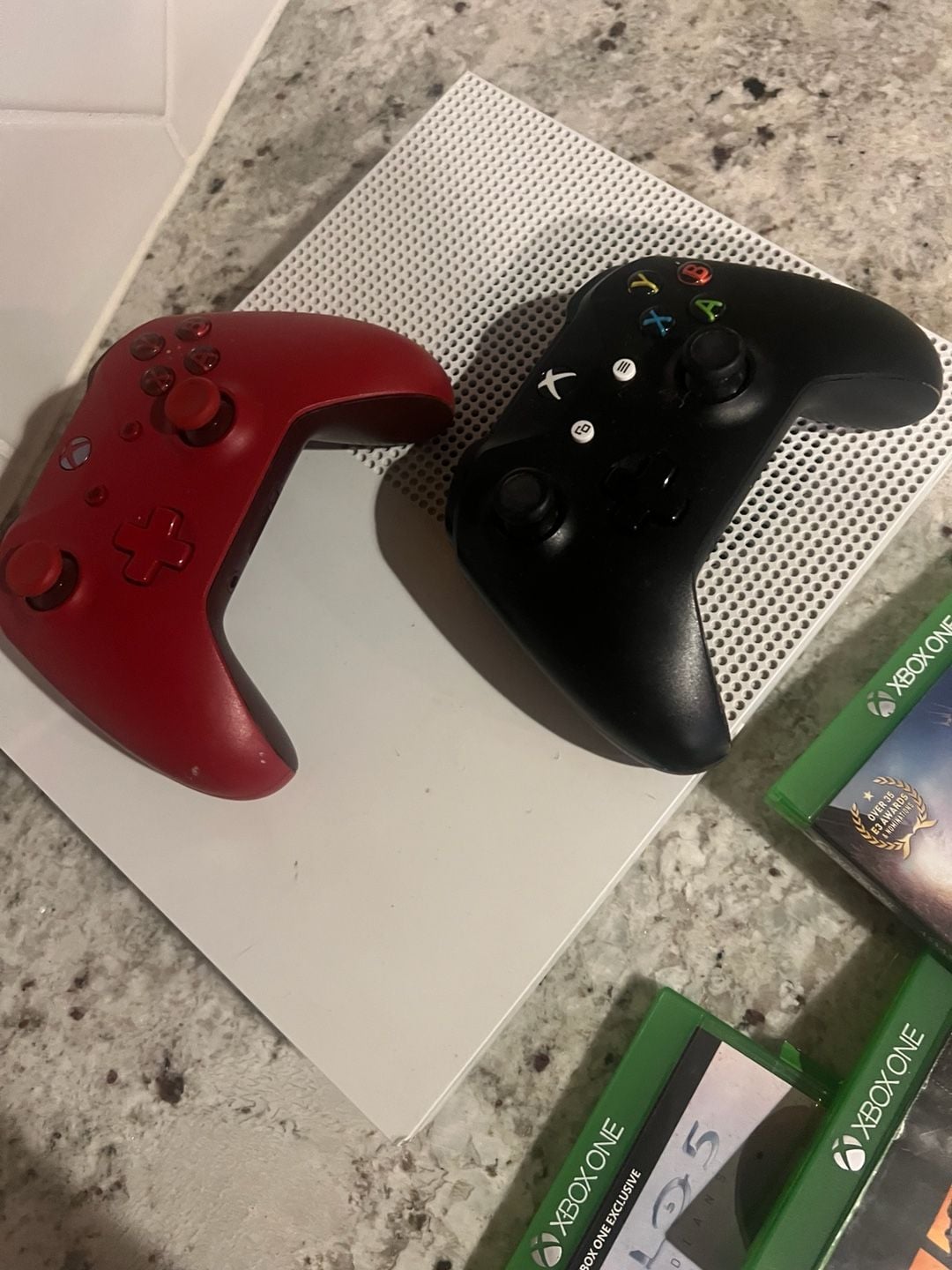 Microsoft Xbox One S Console White With Two Controllers And Games 3