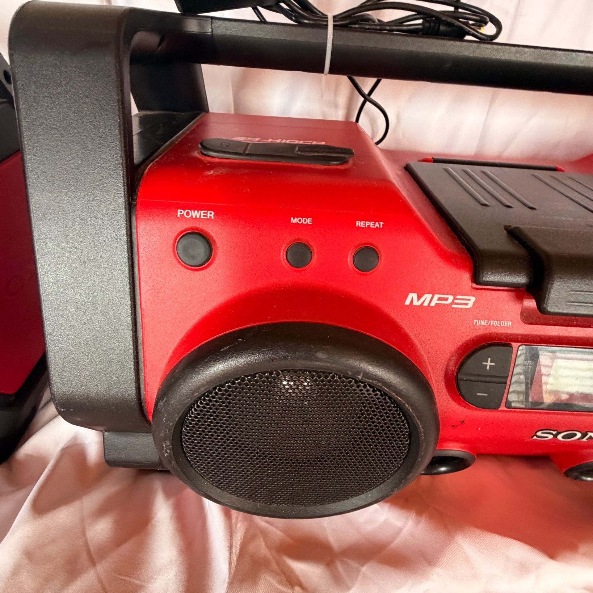 2 Set Sony ZS-H10CP Personal Audio System Boombox Red MP3 CD 16