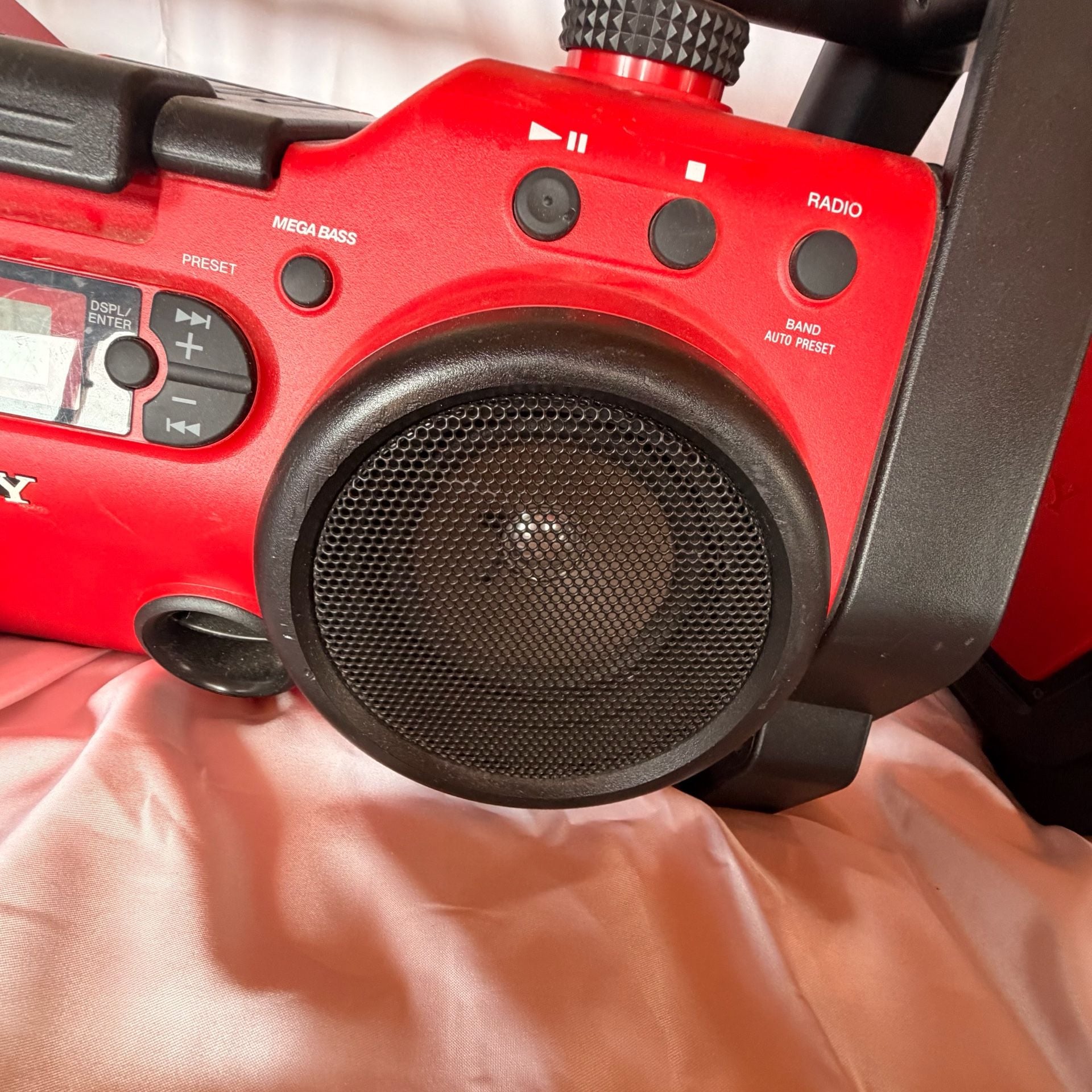2 Set Sony ZS-H10CP Personal Audio System Boombox Red MP3 CD 19
