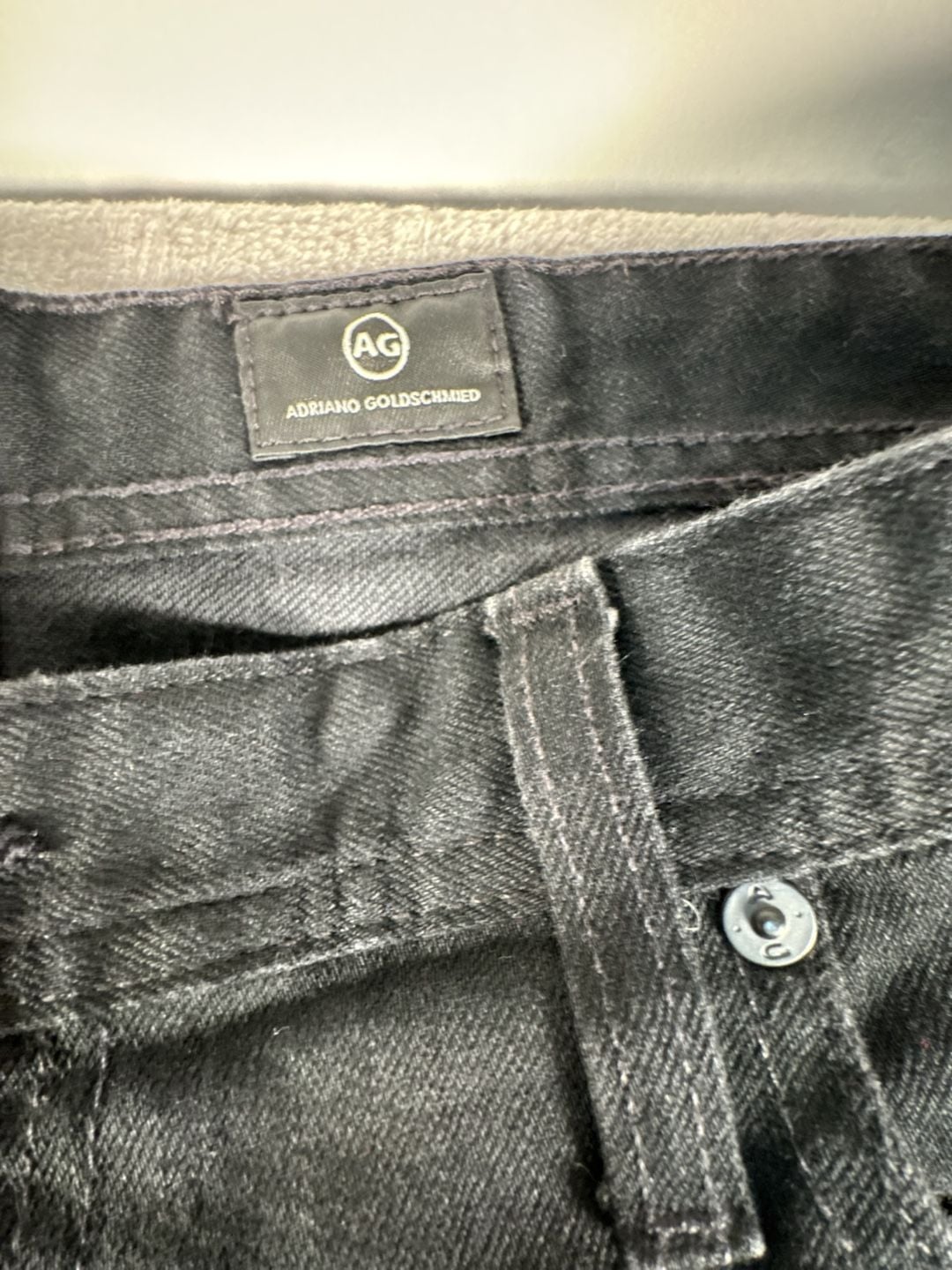 AG Adriano Goldschmied The Graduate Tailored Leg Jeans Black Denim 5