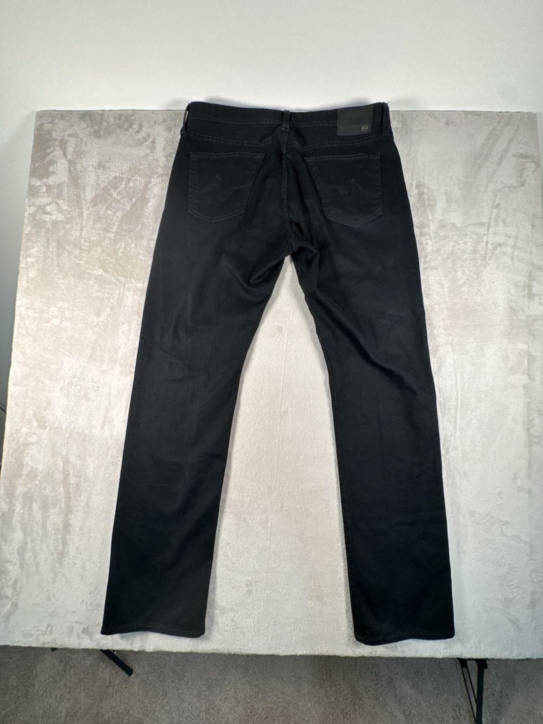 AG Adriano Goldschmied The Graduate Tailored Leg Jeans Black Denim 8