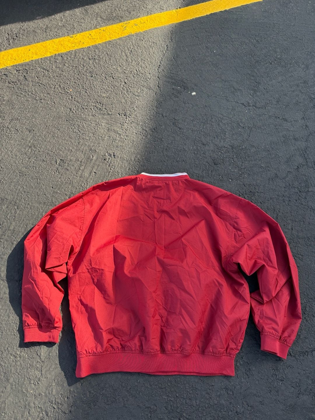 Nike Washington State Cougars Windbreaker Jacket Size L Red V-Neck Pullover 7