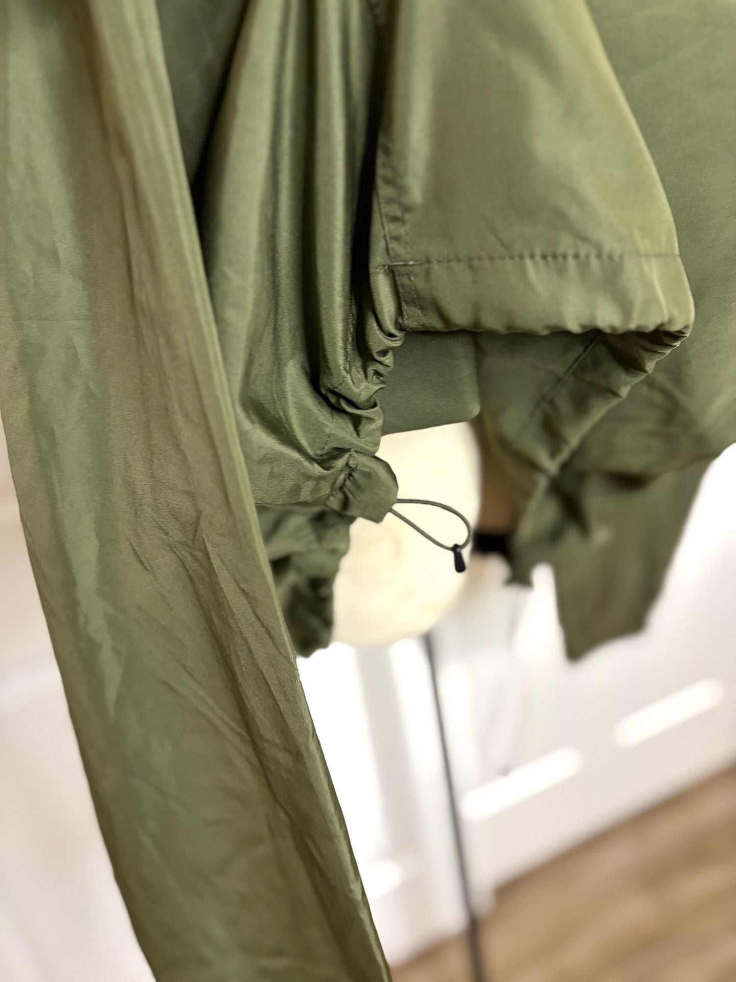 067-Pura Pesca Clothing Co. Clasico Windbreaker Olive Green Pullover Hooded 8