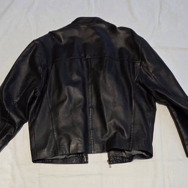 Kenneth Cole Reaction Leather Jacket Size XL Black