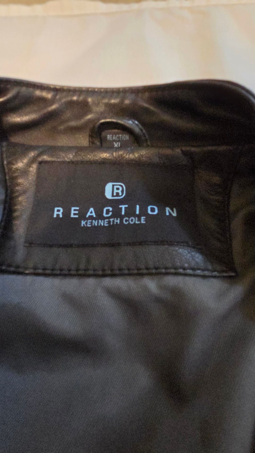 Kenneth Cole Reaction Leather Jacket Size XL Black 3