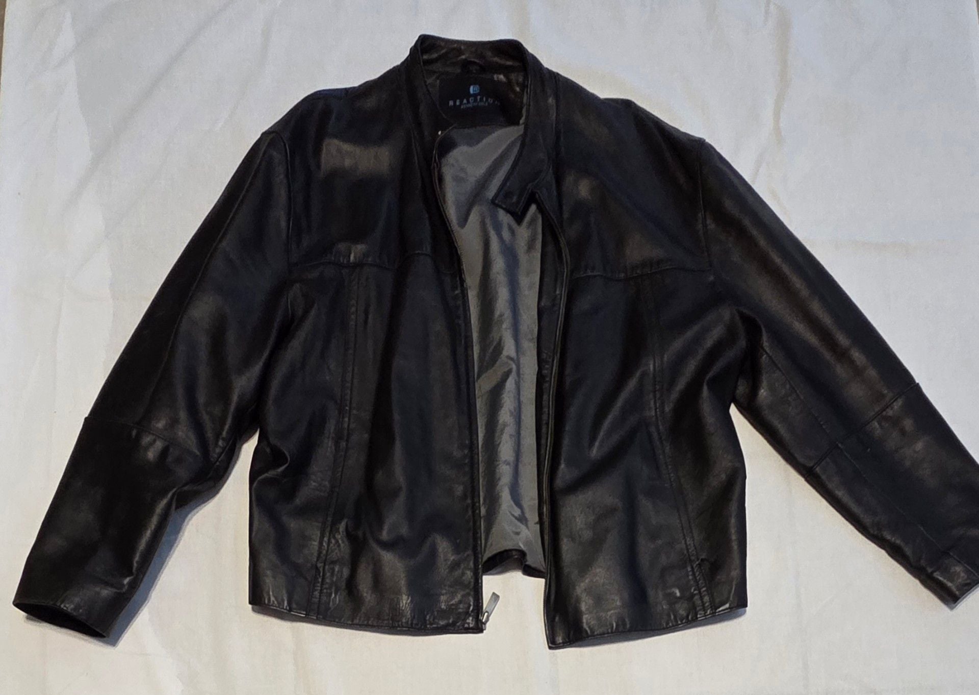 Kenneth Cole Reaction Leather Jacket Size XL Black 4