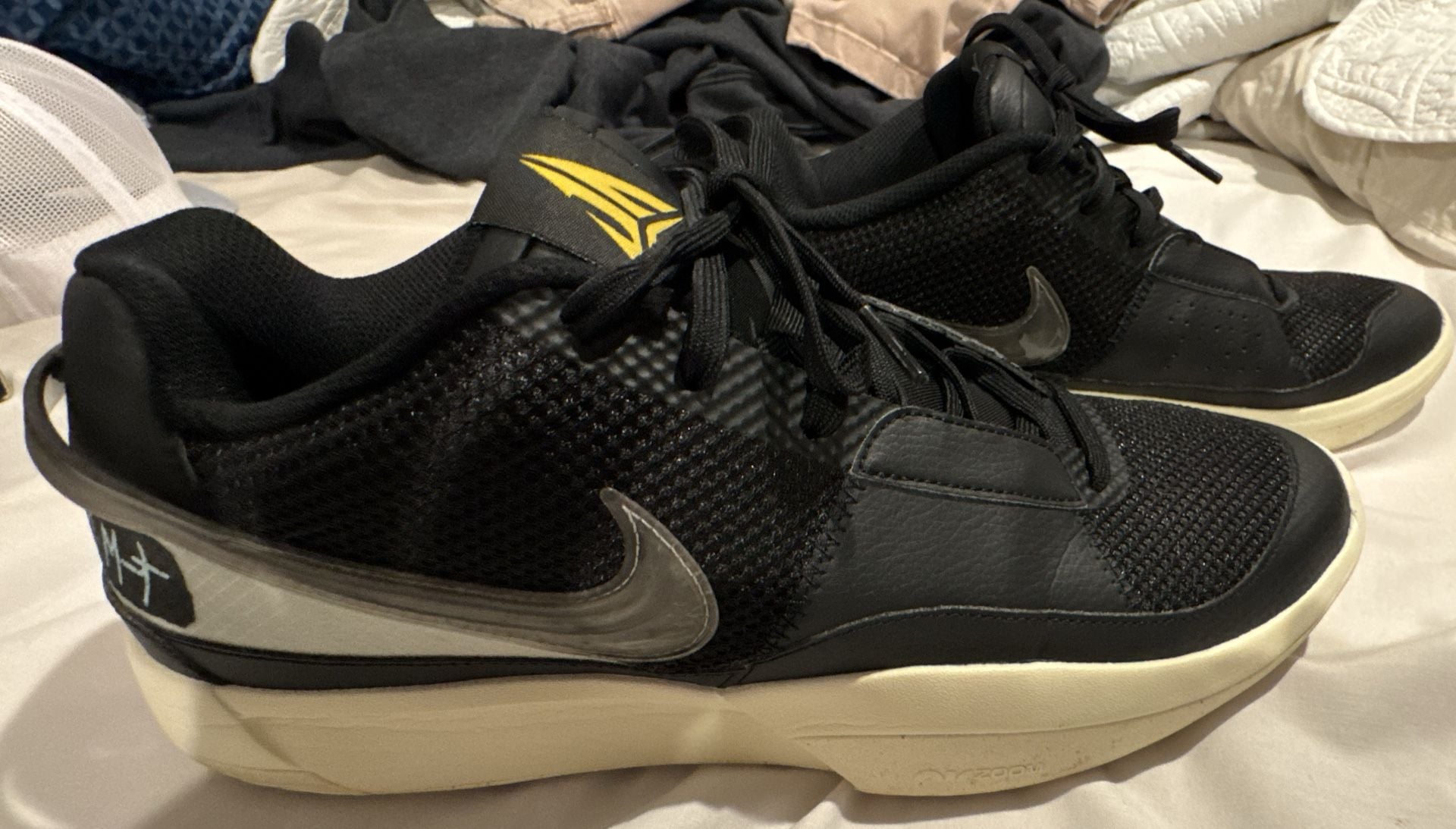 Nike Ja 1 Ain't Ducking No Smoke Size 12 fits like 11.5 Black Basketball Shoes 7