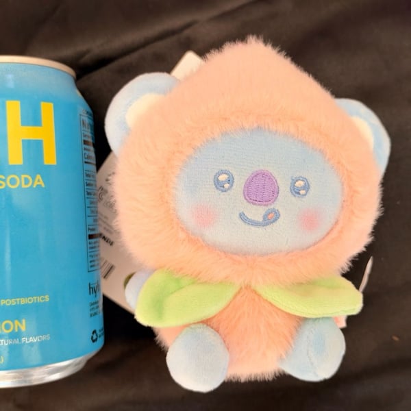 BT21 Koya Pink Peach Plush Keyring Keychain bag charm BTS RM Namjoon
