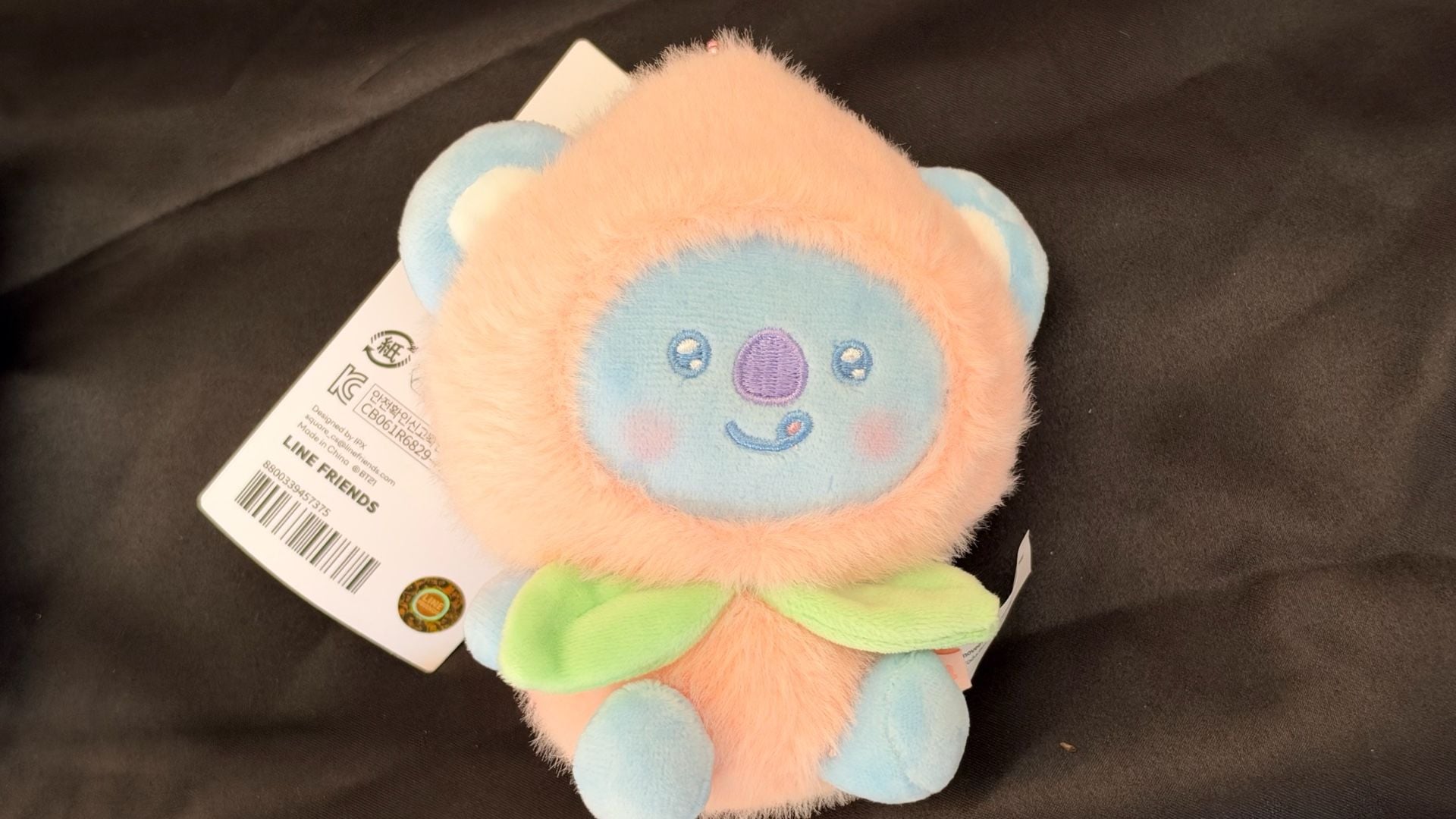 BT21 Koya Pink Peach Plush Keyring Keychain bag charm BTS RM Namjoon 3