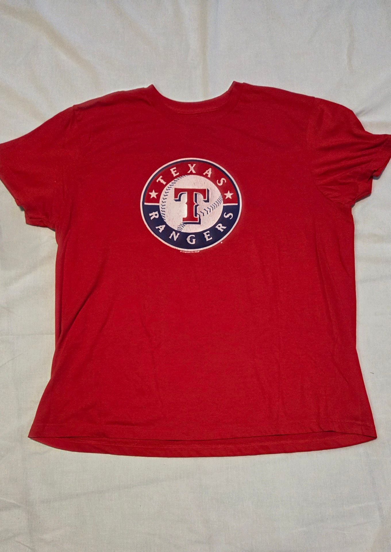 MLB Genuine Merchandise Texas Rangers T-Shirt Size XXL Red Graphic Logo 2