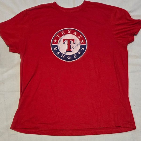 MLB Genuine Merchandise Texas Rangers T-Shirt Size XXL Red Graphic Logo