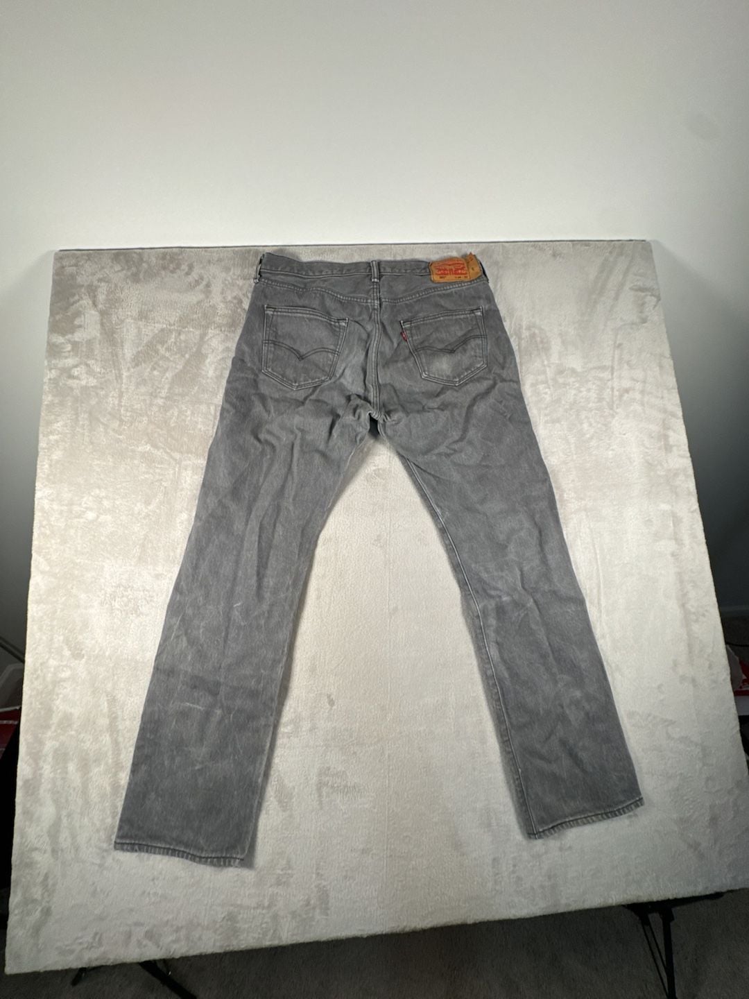 Levi's 501 W34 L32 Gray Denim Jeans Button Fly 9